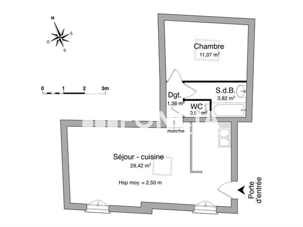 Location Appartement 2 pièces 46.64 m² - 52 GRAND' RUE St Quentin La Poterie 30700
