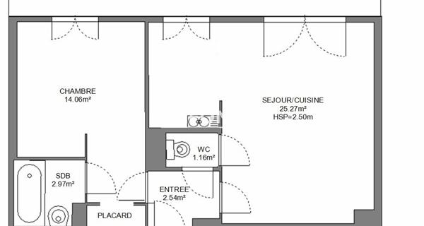 Location Appartement 2 pièces 46.02 m² - Villeneuve-saint-georges 94190