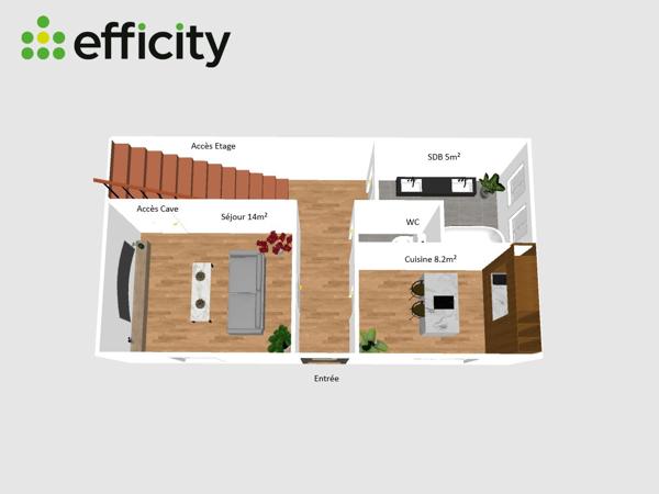 Maison
         3 pièces
        - 70 m² Exclusivité 180 000 € *
