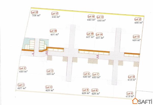 terrain constructible viabilisé, tout à l'égout