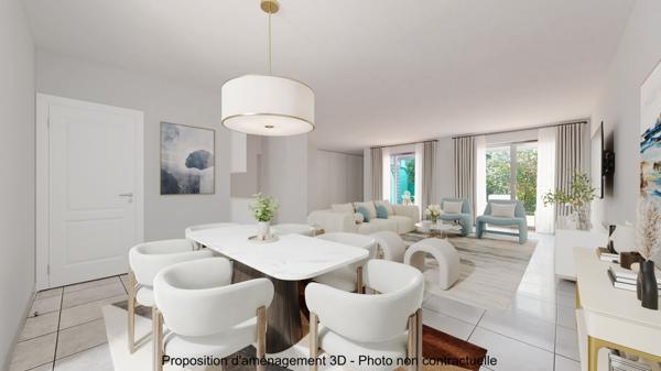 Villeurbanne (69100) VILLEURBANNE RUE MILLON, APPARTEMENT 98 m² en RDJ avec CAVE + GARAGE