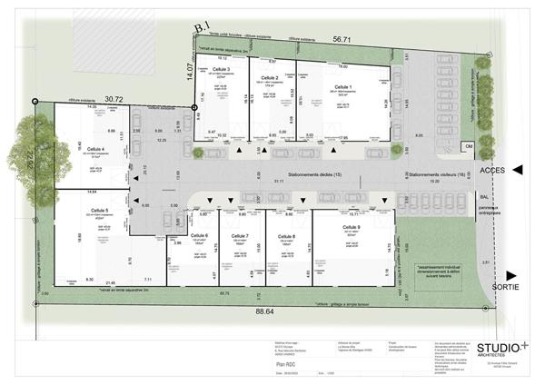 À VENDRE - Locaux d'activité en VEFA div. à partir de 165 m² - Nord Ouest de Nantes