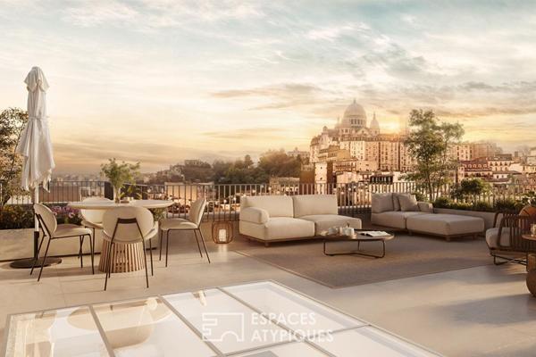 Exceptionnel contemporain avec Terrasses et vue Sacré Coeur