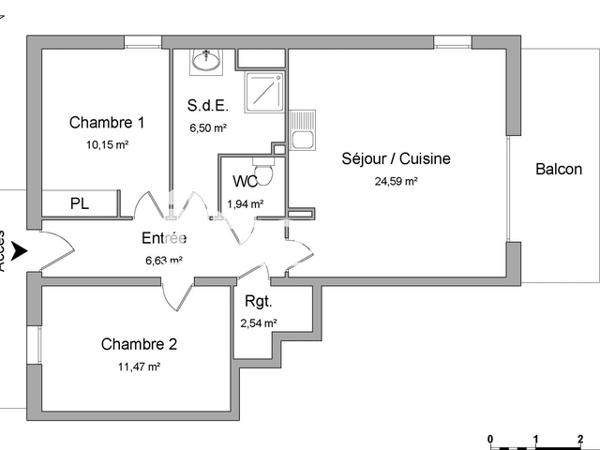 Location Appartement 3 pièces 63.82 m² - 4 RUE SIMONE VEIL Parempuyre 33290