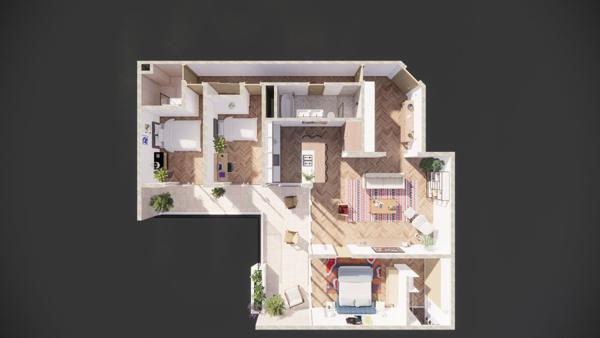 Grande terrasse, calme, centre-ville et RER de Chatou 6' à pied