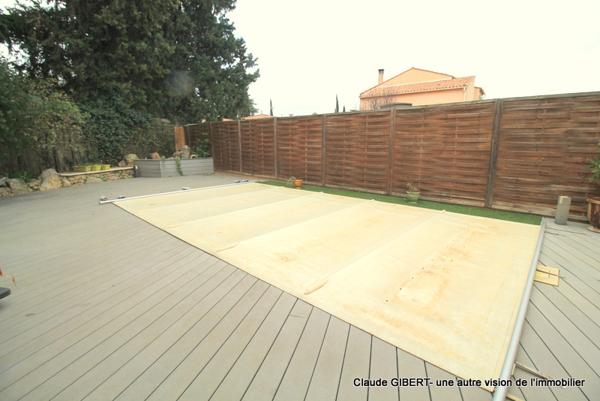 Poussan (34560) Maison T5 de plain-pied avec piscine, garage sur une parcelle de 583 m2 proche du centre-ville de Poussan