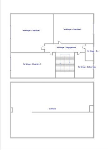 Pavillon type 4/5 Mitoyen + Garage et Grand sous-sol