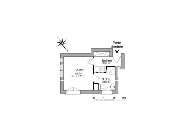 Location Studio 17.6 m² - 15 AV ARMAND DE LA ROCHETTE Melun 77000