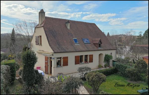 MAISON à Cazals, 125 m² habitables, 3 chambres, garage, jardins