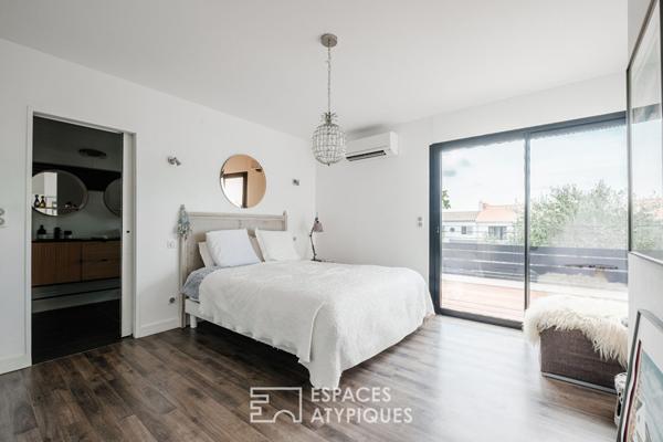 Maison contemporaine avec piscine et studio indépendant