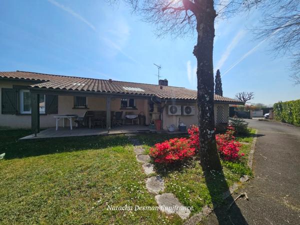 Maison type landaise de plain-pied – 102.37 m² – Terrain 1351 m² avec piscine, Le Barp