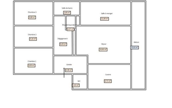 Appartement à vendre    4 pièces • 83,18 m2 Lyon 9