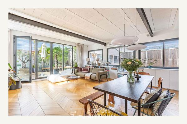 Appartement d’architecte avec terrasse arborée