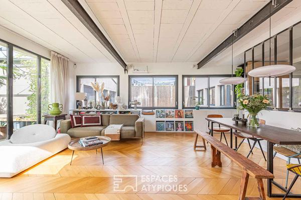 Appartement d’architecte avec terrasse arborée