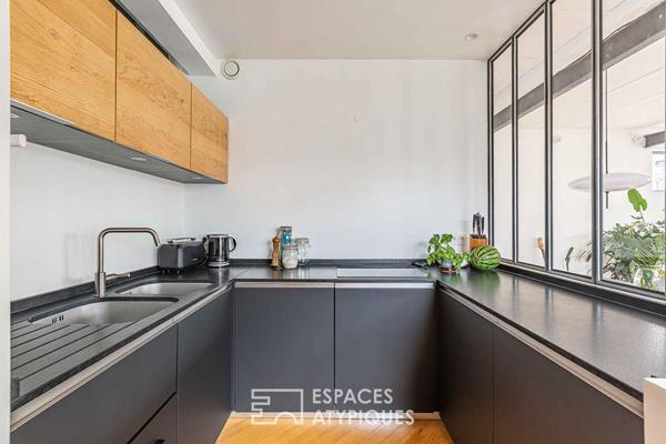 Appartement d’architecte avec terrasse arborée