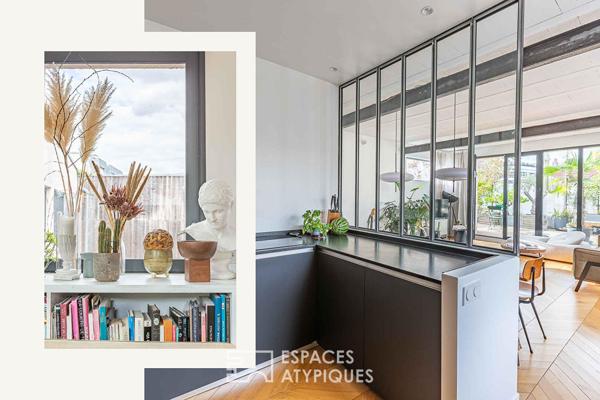 Appartement d’architecte avec terrasse arborée