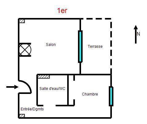 Appartement 2 pièces - 47 m²