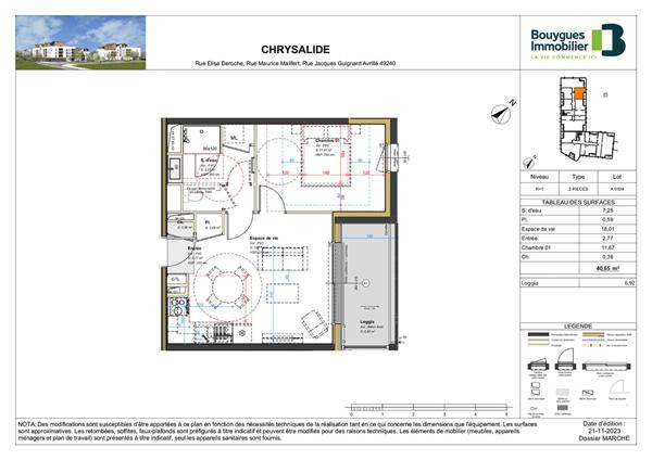 LOCATION TYPE 2 MEUBLE _ AVRILLE _ CHRYSALIDE A104,