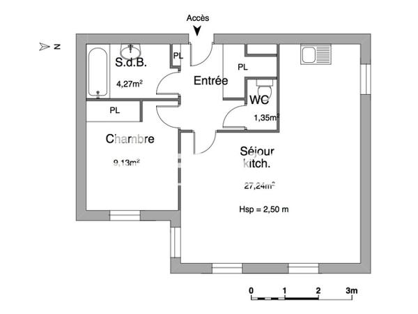 Location Appartement 2 pièces 46 m² - 95 rue pont de la garde Agen 47000
