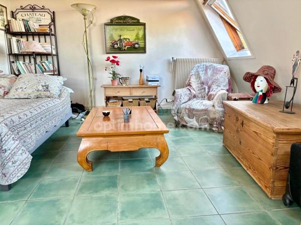 Bel Appartement T1meublé, lumineux avec vue dégagée sur la Touques - Cave - Ascenseur - Dernier étage -