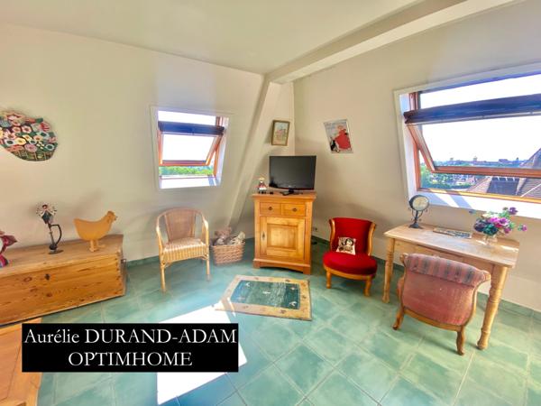 Bel Appartement T1meublé, lumineux avec vue dégagée sur la Touques - Cave - Ascenseur - Dernier étage -