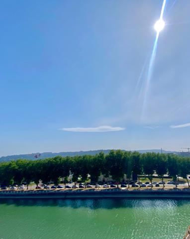 Bel Appartement T1meublé, lumineux avec vue dégagée sur la Touques - Cave - Ascenseur - Dernier étage -