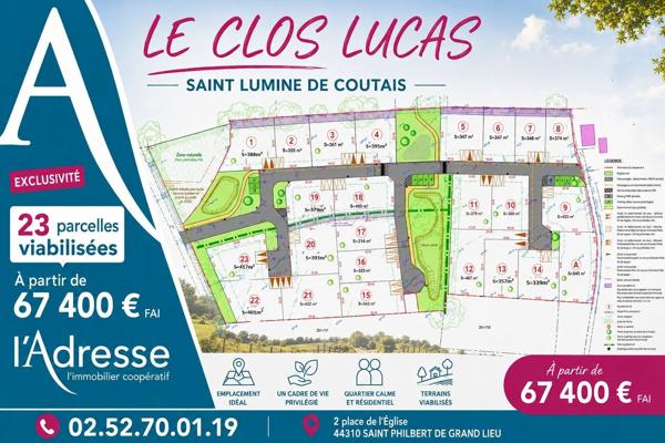 Terrain Saint Lumine De Coutais 361 m2