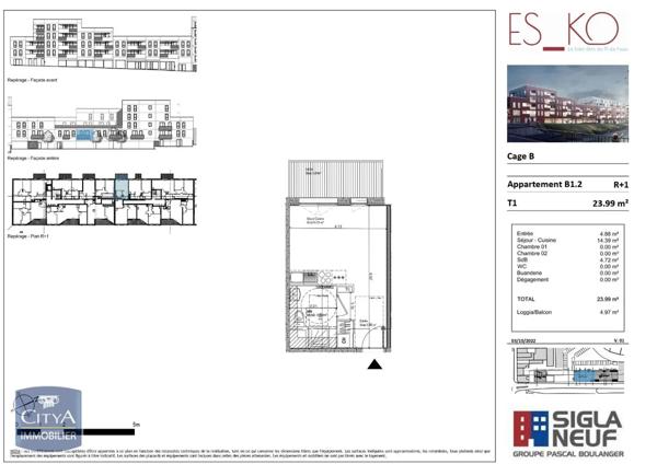 Appartement à louer 1 pièce 23.99m²