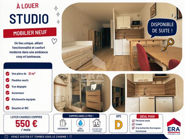 Orleans - PROCHE PONT DE  L EUROPE - Studio meublé de 21m2