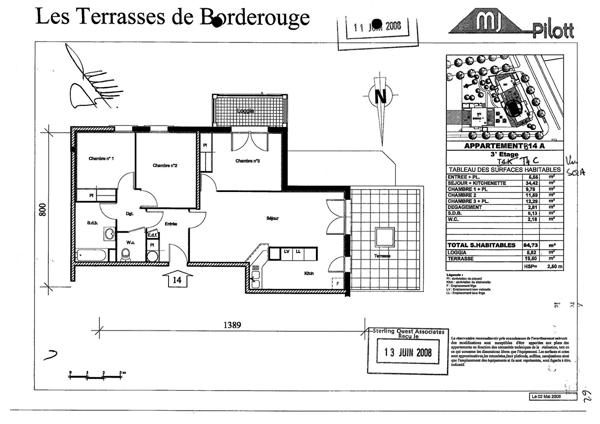 Toulouse 31200 Métro BORDEROUGE SANS FRAIS AGENCE  Agréable T4 Récent de 84.73m² ,Terrasse de 19.50m² + loggia chambre de 5.82m² , place de parking sous sol,