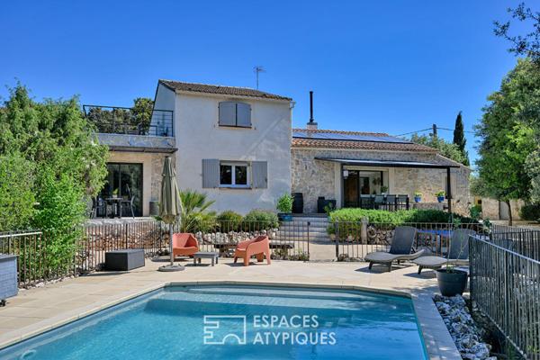 Villa de caractère avec studio indépendant, jardin et piscine