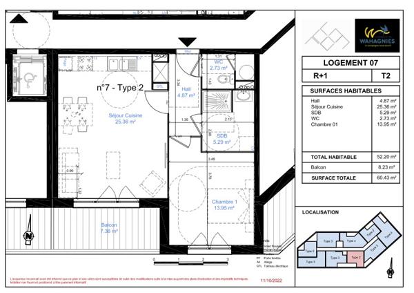 Phalempin (59133) Nouveauté appartement T2