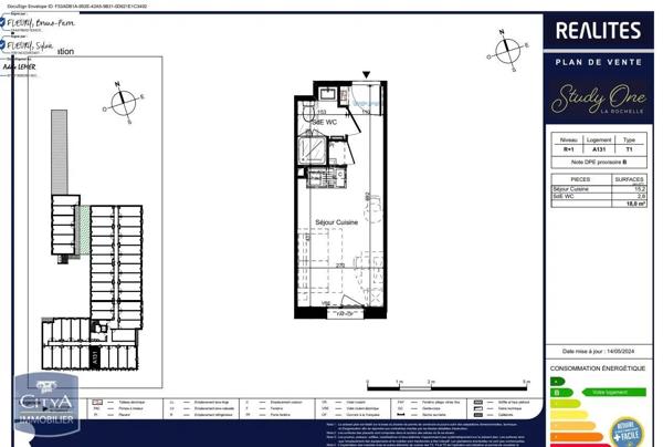 Appartement à louer 1 pièce 18m² La Rochelle (17000)