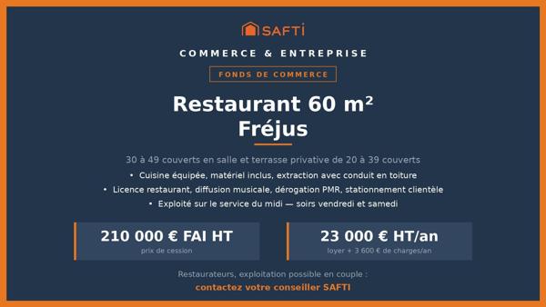 Restaurant 60 m² + terrasse — Fréjus