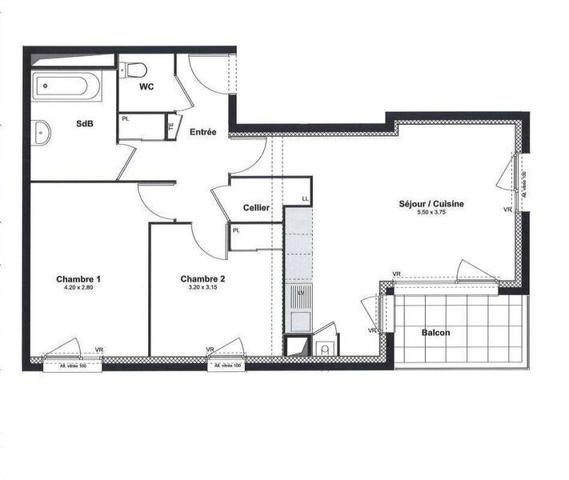 Appartement 3 pièces - 44400 Rezé