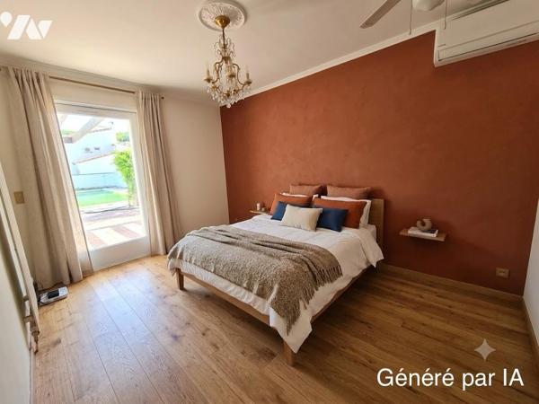 VILLA D'ARCHITECTE DE 1970 DE PLAIN-PIED T5+1 VÉRANDA SUR UN TERRAIN DE 586M2 AVEC PISCINE ET GARAGE