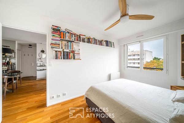 Jardin des Plantes, appartement contemporain en étage élevé avec balcon