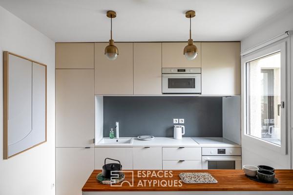 Jardin des Plantes, appartement contemporain en étage élevé avec balcon