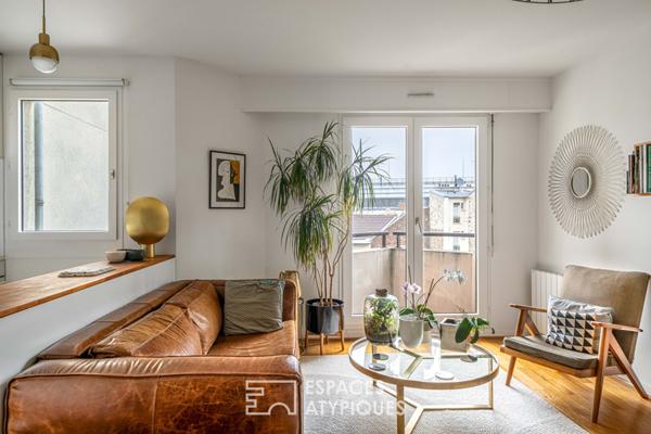 Jardin des Plantes, appartement contemporain en étage élevé avec balcon