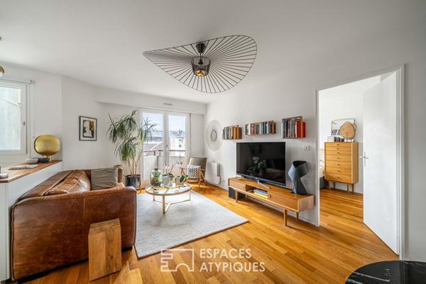 Jardin des Plantes, appartement contemporain en étage élevé avec balcon