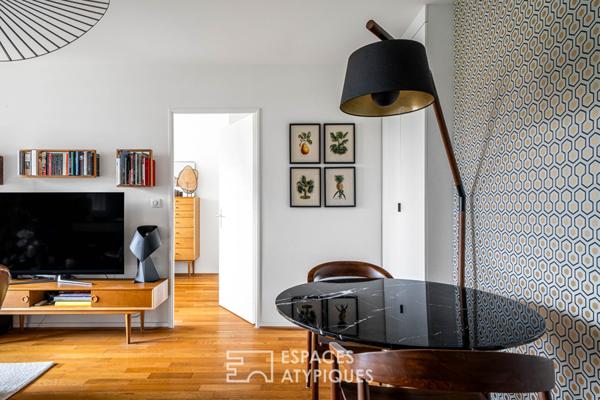 Jardin des Plantes, appartement contemporain en étage élevé avec balcon