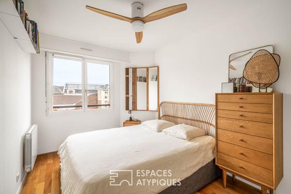 Jardin des Plantes, appartement contemporain en étage élevé avec balcon