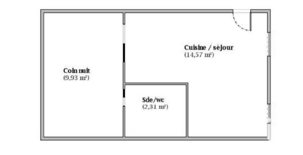 Studio à vendre 27 m² Villeneuve-le-Roi