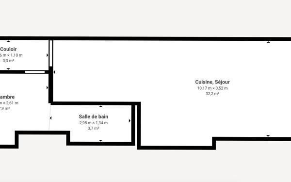 Appartement à vendre    2 pièces • 49 m2 Lyon 1