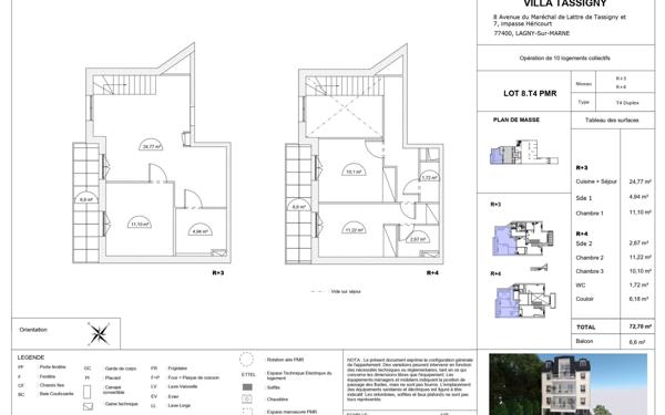 Appartement à vendre    4 pièces • 72,70 m2 Lagny-sur-Marne
