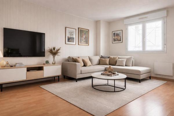 Appartement T3 lumineux avec 2 points d'eau et 2 places de parking