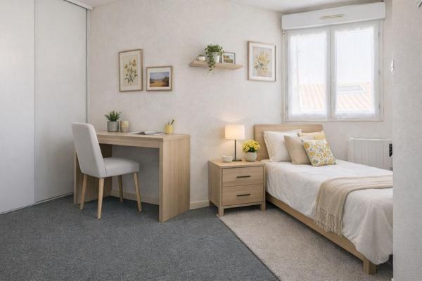 Appartement T3 lumineux avec 2 points d'eau et 2 places de parking