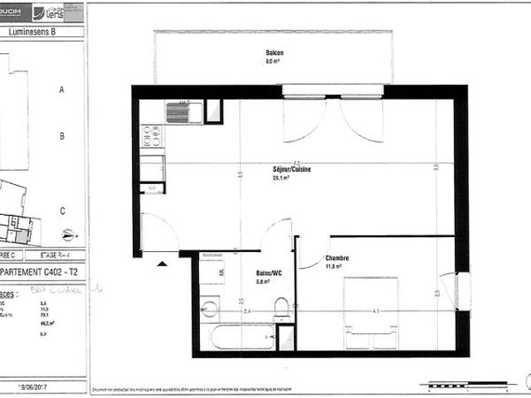 Location Appartement 2 pièces 46.7 m² - 1 RUE ANGELA DAVIS Lens 62300