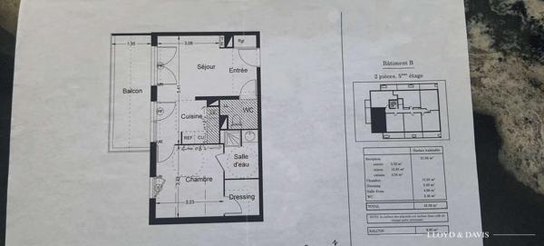 T2  orienté sud étage élevé et grand garage fermé