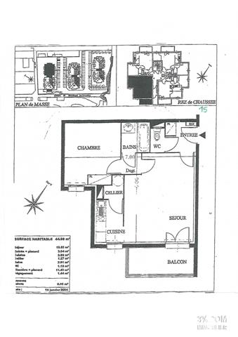 T2 RDC de 45m² avec 1 ch + pk à Essey-lès-Nancy Essey-lès-Nancy (54270)